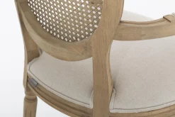 Medy, Fauteuil, Eiken, Natuurlijk Linnen