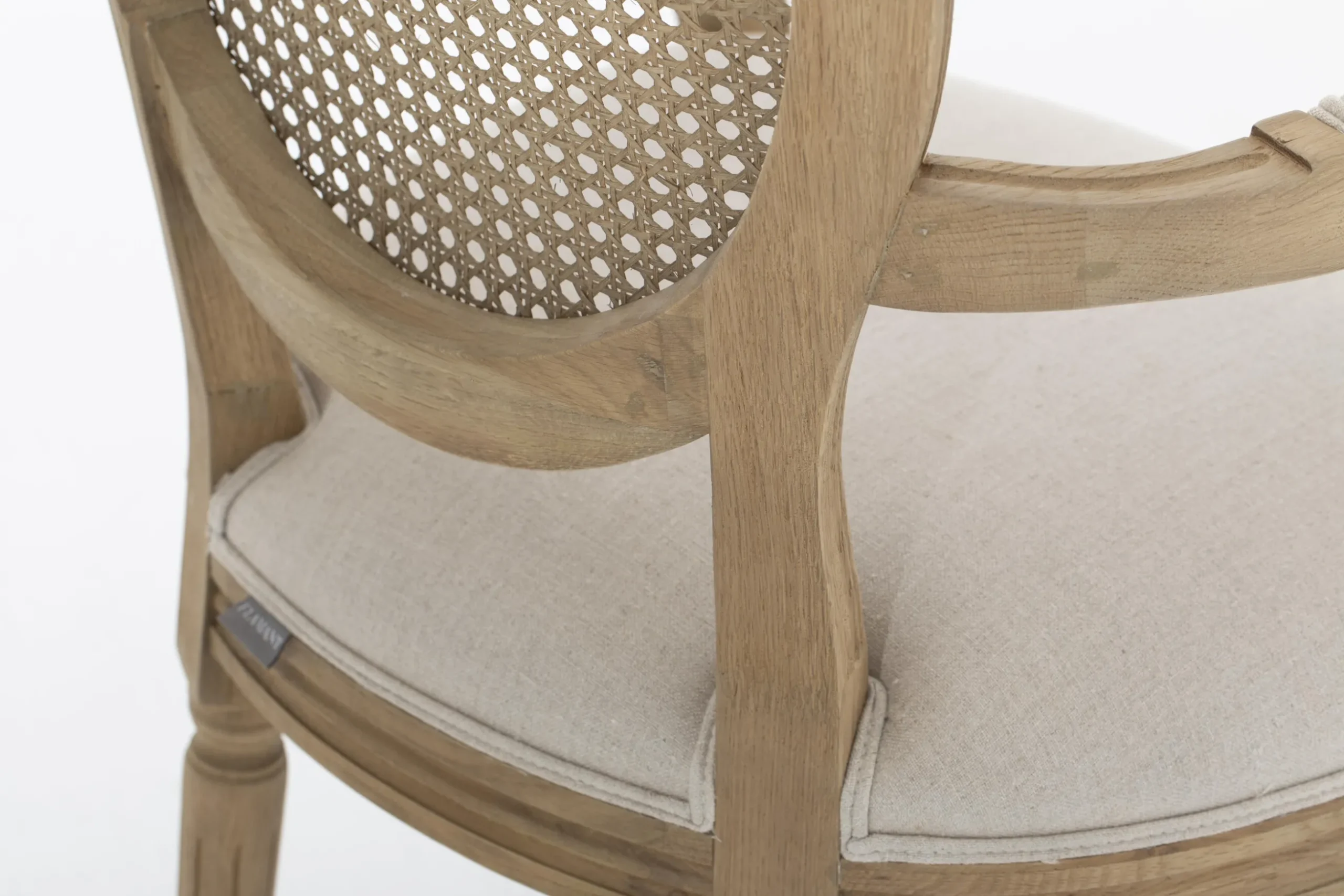 Medy, Fauteuil, Eiken, Natuurlijk Linnen