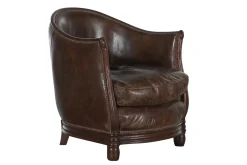 Melbury, Club Fauteuil, Donkerbruin, Leer