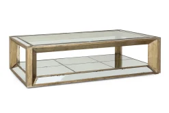 Mitchell, Salontafel, Rechthoekig, Spiegelglas En Hout, 160X80