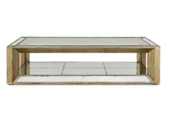 Mitchell, Salontafel, Rechthoekig, Spiegelglas En Hout, 160X80