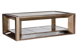 Mitchell, Salontafel, Rechthoekig, Spiegelglas En Hout, 120X70