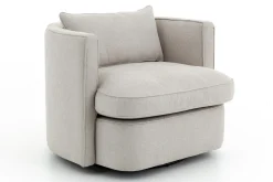 Nelia, Fauteuil, Naturel, Draaibaar