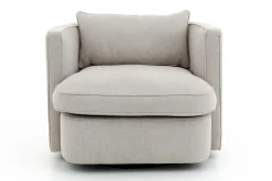 Nelia, Fauteuil, Naturel, Draaibaar
