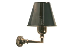 Nina, Wandlamp, Met Kap, Messing En Nikkel