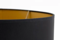 Ovaal, Lampenkap, Zwart En Goud, Ovaal, 30 Cm