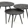 Robyn, Bijzettafel, Teruggewonnen Teak, Rond, Set Van 3