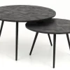 Robyn, Salontafel, Teruggewonnen Teak, Rond, Set Van 2