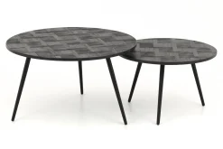 Robyn, Salontafel, Teruggewonnen Teak, Rond, Set Van 2
