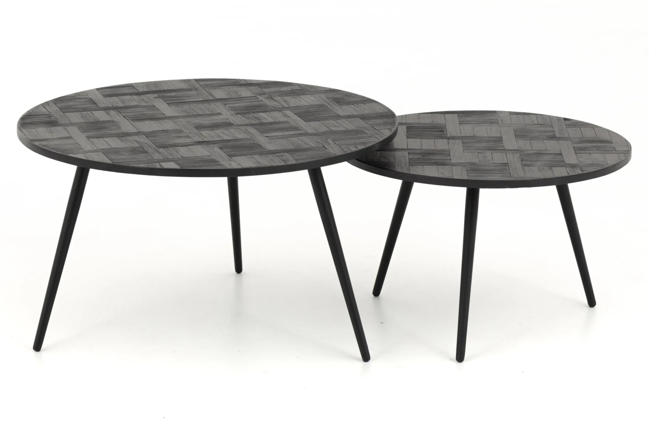 Robyn, Salontafel, Teruggewonnen Teak, Rond, Set Van 2