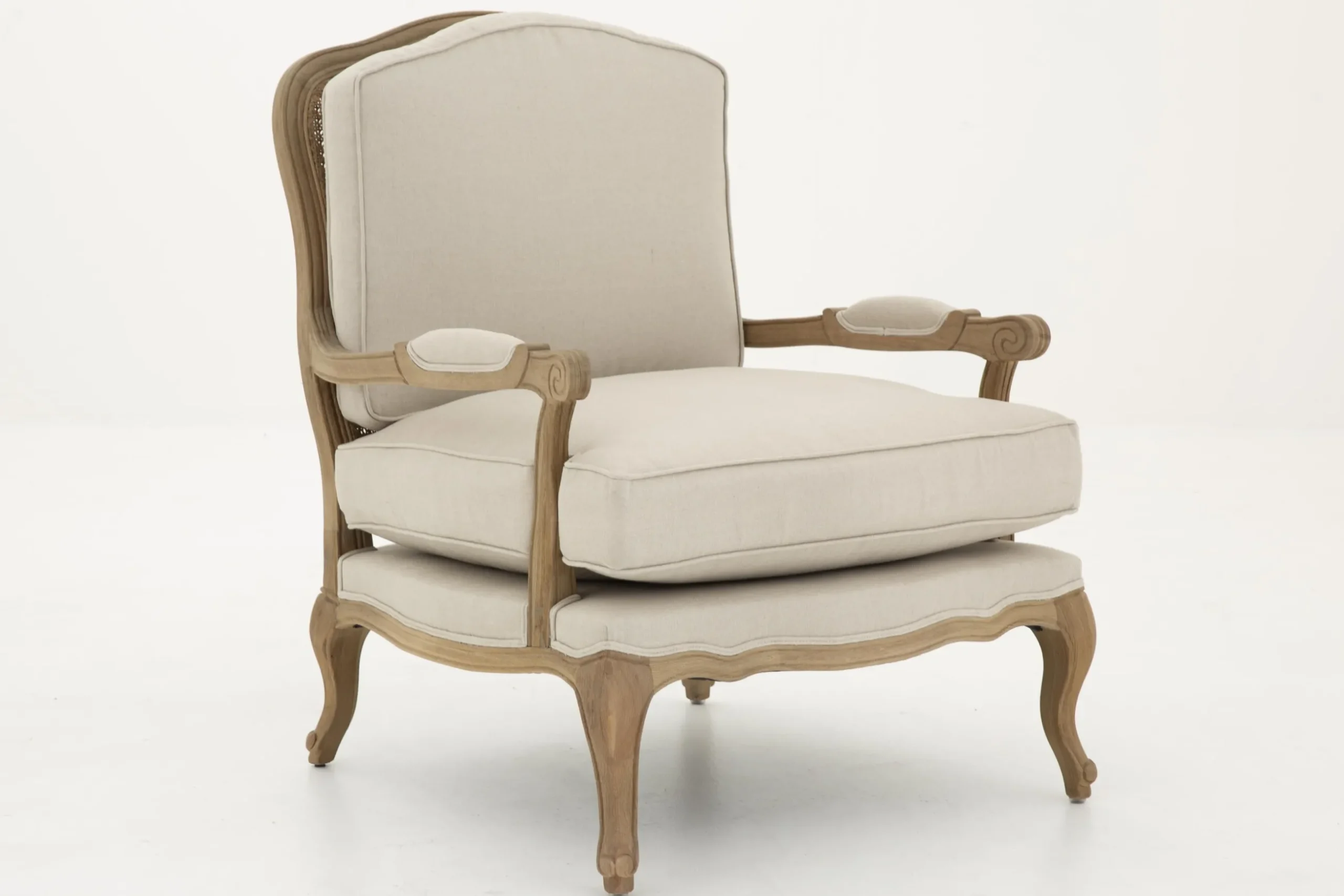 Sally, Fauteuil, Natuurlijk Linnen