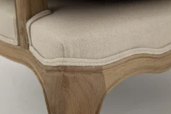 Sally, Fauteuil, Natuurlijk Linnen