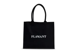 Shopper Flamant, Boodschappentas, Jute, Zwart