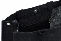 Shopper Flamant, Boodschappentas, Jute, Zwart