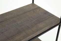 Stedelijk, Rek, Eiken En Metaal, Donkerbruin