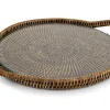 Togo, Dienblad, Rond, Met Glas, Riet