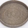 Togo, Dienblad, Rond, Riet, Grijs, 48Cm