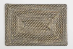 Togo, Placemat, Riet, Grijs, Rechthoekig