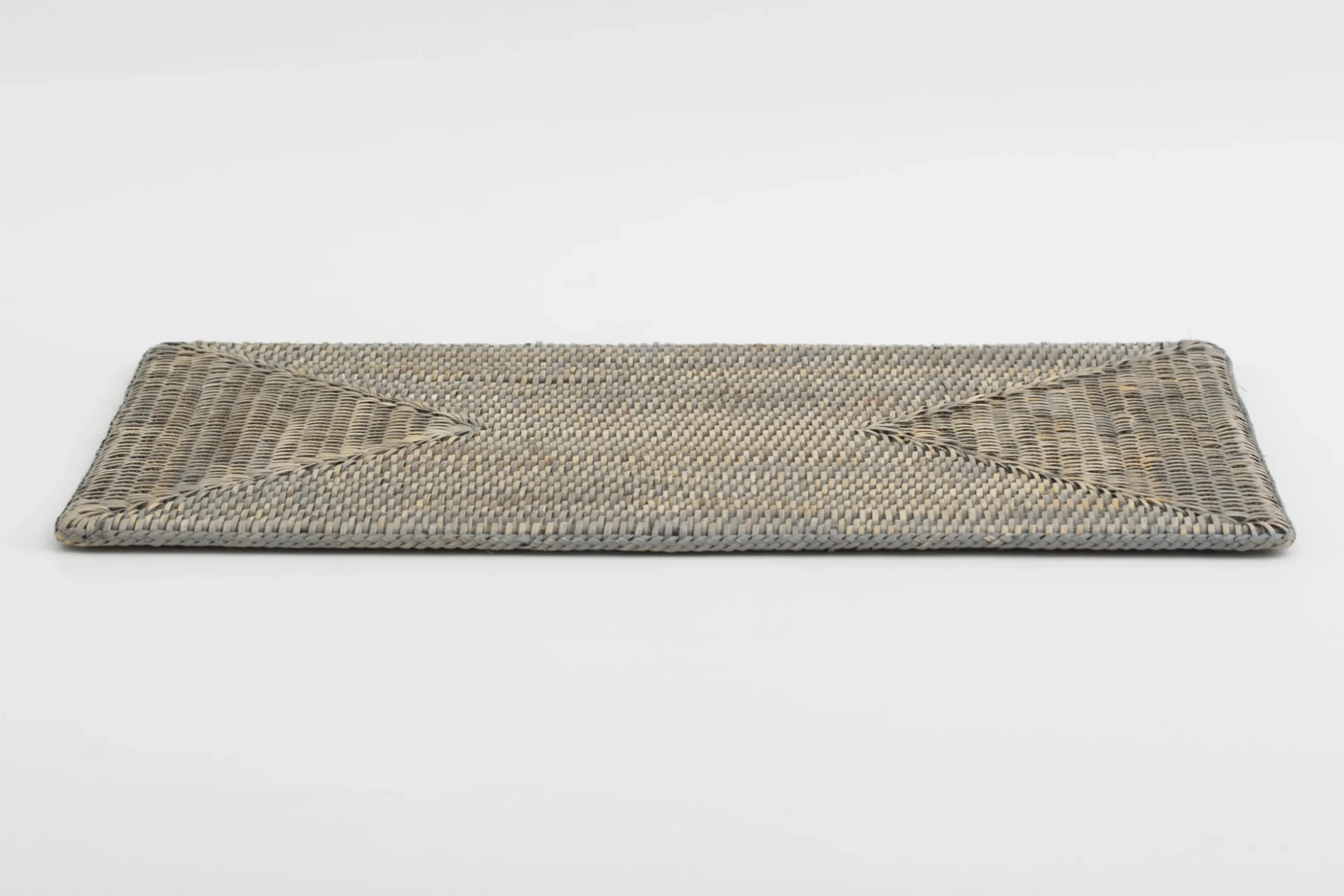 Togo, Placemat, Riet, Grijs, Rechthoekig