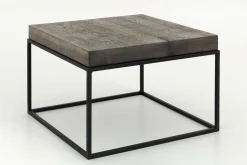 Urban, Bijzettafel, Eiken En Metaal, Donkerbruin