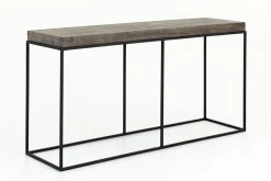 Urban, Consoletafel, Eiken En Metaal, Donkerbruin
