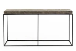 Urban, Consoletafel, Eiken En Metaal, Donkerbruin