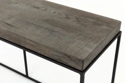 Urban, Consoletafel, Eiken En Metaal, Donkerbruin