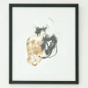 Zwart-Gouden Splash, Kunst Aan De Muur, Model 3