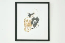Zwart-Gouden Splash, Kunst Aan De Muur, Model 3